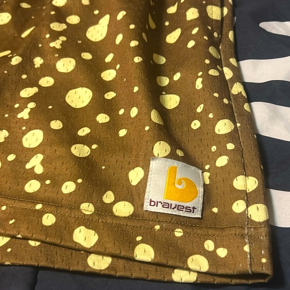 Bravest Studios brown splatter shorts M - Picture 3 of 4